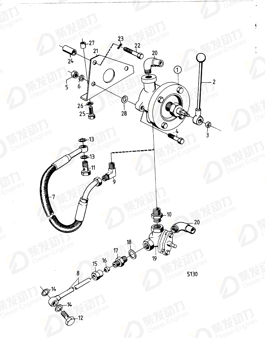 VOLVO Rubber hose 821944 Drawing